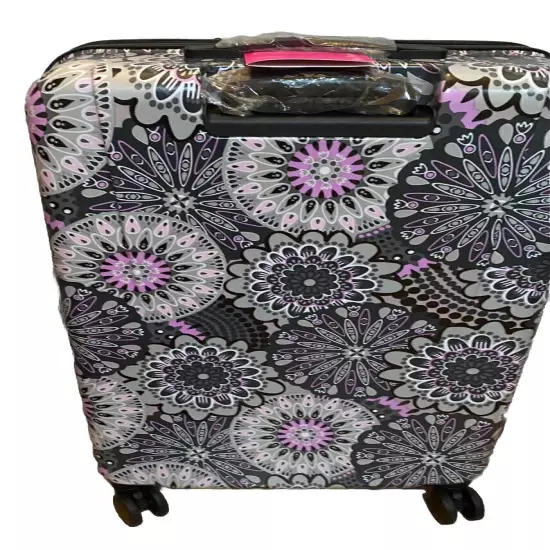 Vera Bradley Hardside 3 Pc. Luggage Set Travel Carry On Mimosa Medallion Gray