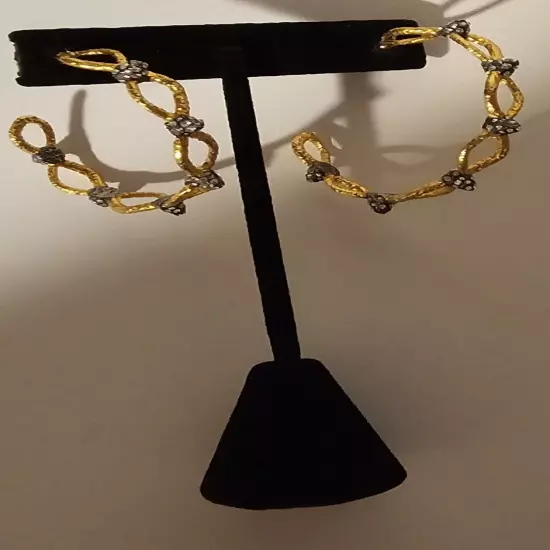 Alexis Bittar Bright Gold Large Hoop Earrings