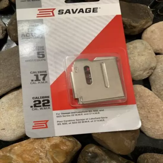 Savage Model 93 Series .22 WMR .17 HMR 5 Rounds Stainless Steel Magazine #90009