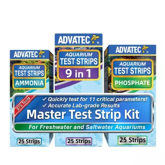 Master Test Strip Kit - for Freshwater, Saltwater & Reef Aquariums, Test for ...