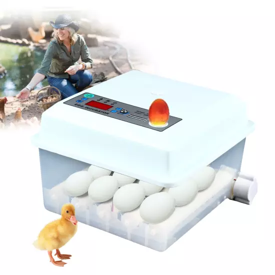 16 Egg Incubator Digital Automatic Temperature Control Auto Turning Hatching 30W