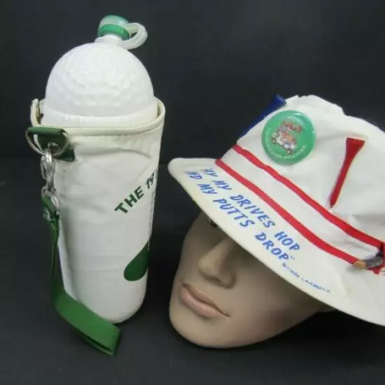 VTG Laid Back Gofer's Hat & The 19th Hole Thermos Cup