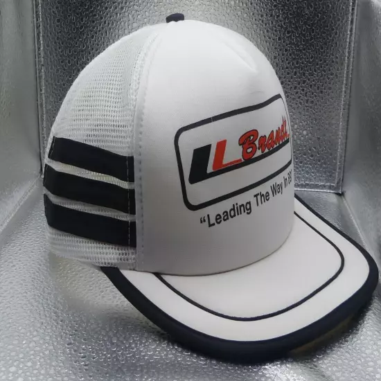 Three 3 Stripe Advertising Brandt Club 21 Snapback Mesh Hat Cap White Black 89