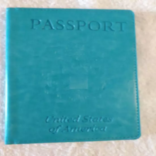 Embossed Passport Holder U.S.A. Synthetic Leather NEW