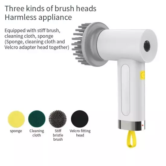 Electric Cleaning Brush Cordless 4 in 1 Rechargeable Spin Scrubber Rechargeable