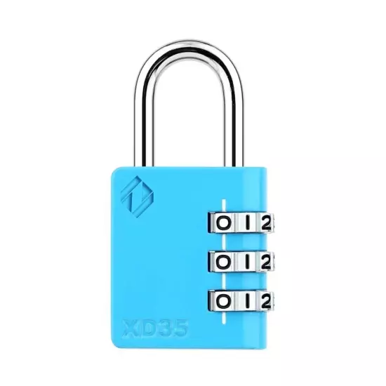 XD35 Combination Lock, 3-Digit Padlock for School Gym Sports LockerLock, Fenc...