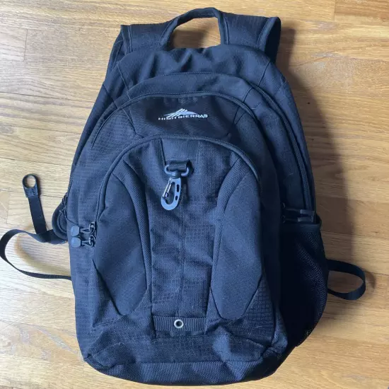 HIGH SIERRA COMPUTER LAPTOP BACKPACK BLACK SUSPENSION STRAP SYSTEM