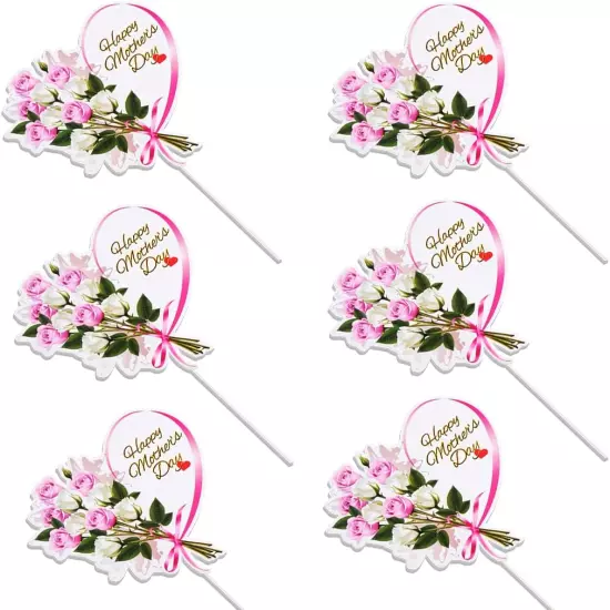 12Pcs Mothers Day Toppers Happy Mother'S Day Cake Topper Happy Mothers Day Toppe