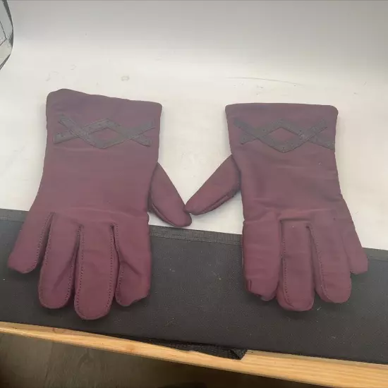 Fownes - Vtg Driving Gloves - Maroon - Acrylic Lining - Ladies One Size