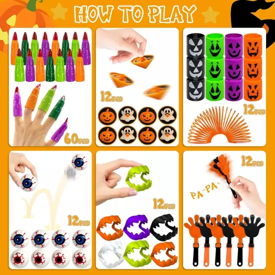 Halloween Handout Idea-Halloween Party Favors-12 Packs (205PCS) Halloween... 