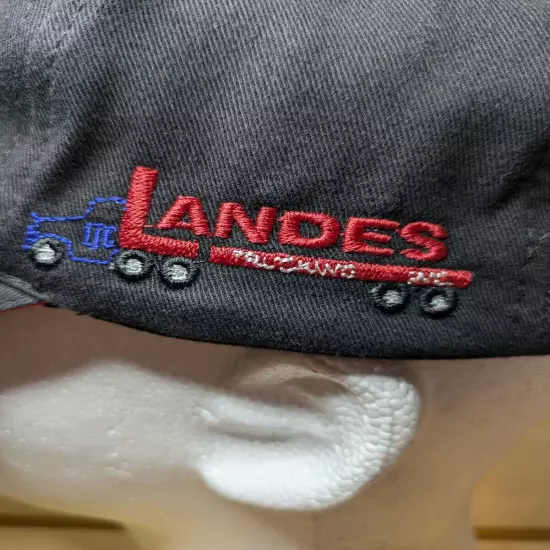 Landes Trucking Hat Jacksonville Illinois- Black Adjustable