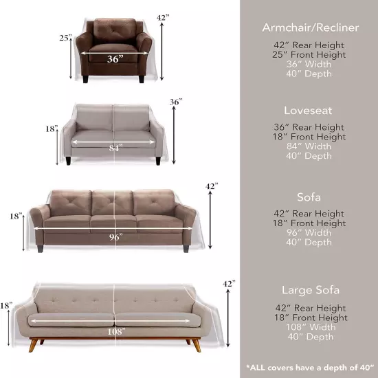 Covers For The Home Clear Vinyl Furniture Protector - Sofa 96"W - Sofa, 