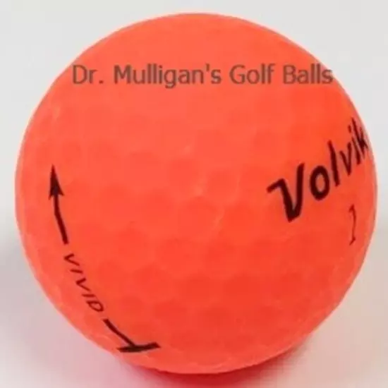 60 (5 DZ) VOLVIK VIVID MATTE ORANGE GOLF BALLS TRUE MINT AAAAA NO PEN MARKS