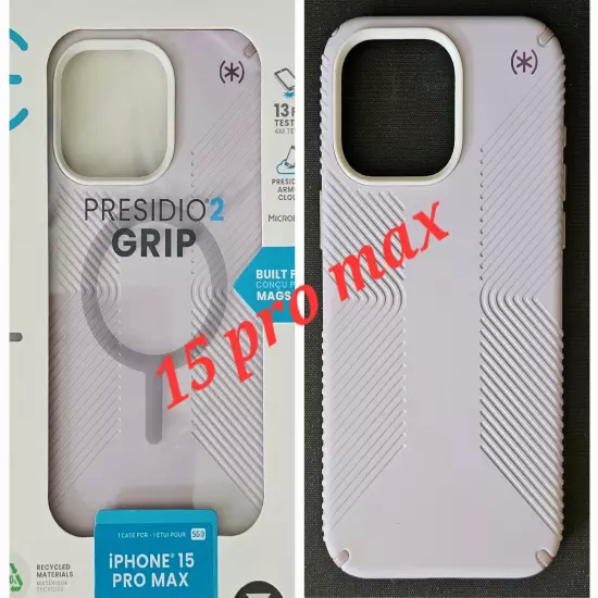 Speck - Presidio2 Grip Case with MagSafe for Apple iPhone 15 Pro Max 