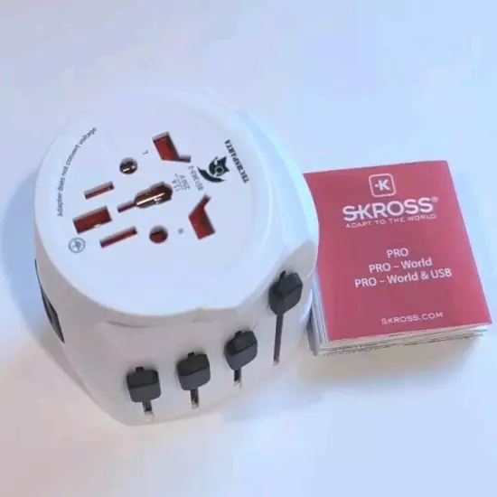 NEW Skross World Travel Adapter Pro 3 Max 6.3 A / 100V- 250V