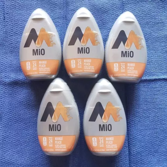 5 Count, Mio Mango Peach Water Enhancer Liquid Drink Mix - 1.62oz