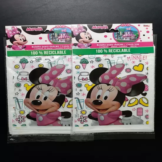 Minnie Mouse Loot Treat Bags For Party Favors 50 Bags Total