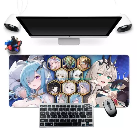 Epic Seven 7 Sexy Anime Girls Large RGB Gaming Mouse Pad Keyboard Play Table Mat