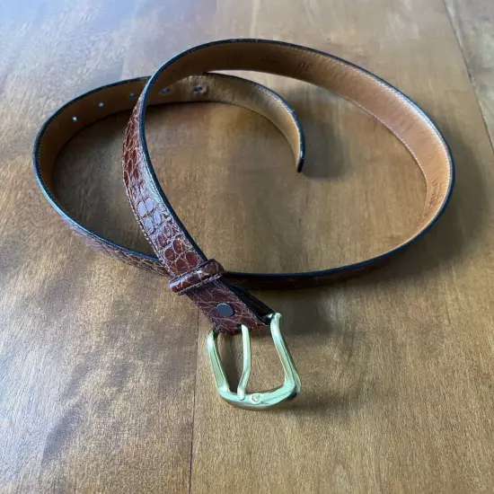 PAUL STUART Genuine Hand Finished American Alligator Leather Belt 30 Vintage