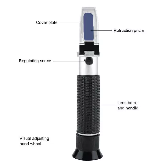 Handheld 0-100% Salinity Refractometer Salinometer Sea Water Salt Concentration