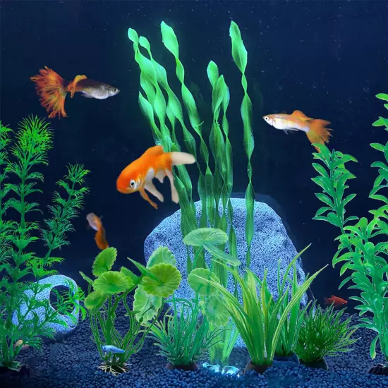 24 PCS Aquarium Plants Aquarium Decorations Small Artificial Aquatic Plants Fish