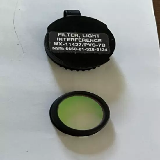 Light Interference Filter MX-1147/PVS-7B NSN: 6650-01-328-5134 Clean Unused cond