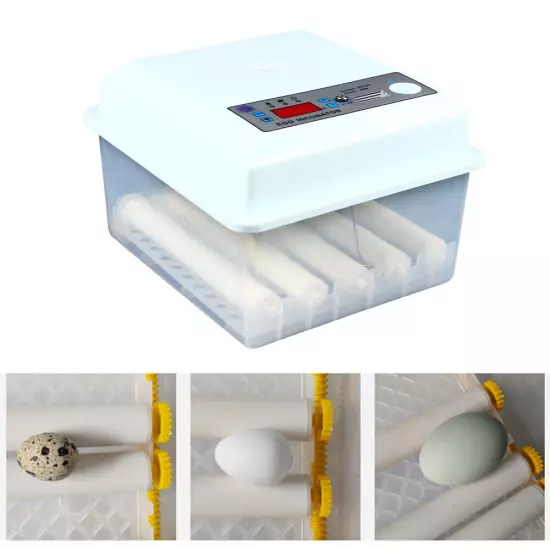 16 Egg Incubator Digital Automatic Temperature Control Auto Turning Hatching 30W