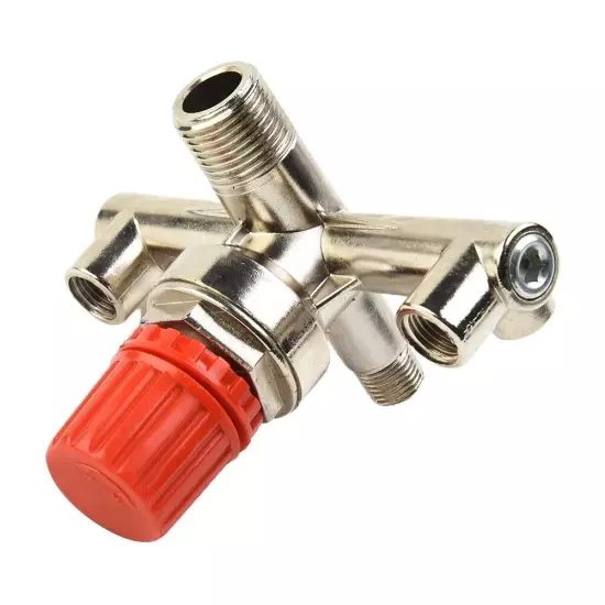 Double Outlet Tube Air Compressor Switch Pressure Regulator Valve Fitting-Part