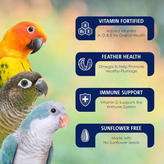 Vitakraft Vita Smart Gourmet Conure Food - Vitamin-Fortified - Daily Pet Bird Fo