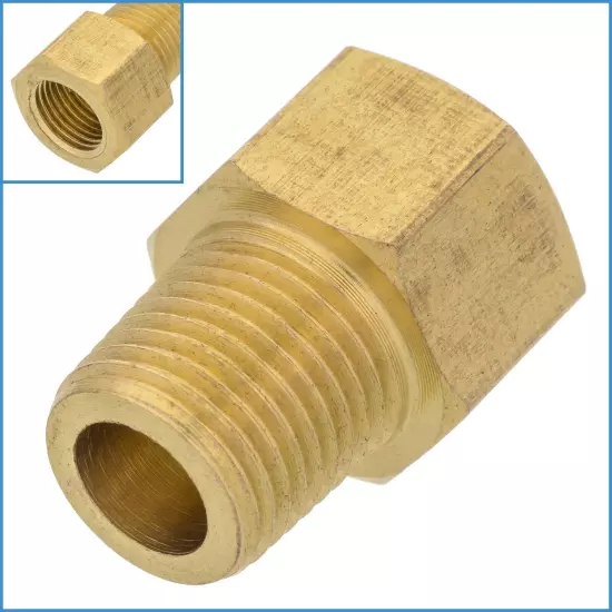 Brass 1/8" NPT Male To 1/8" BSP Female Adapter Pipe Fitting Connector Parallel