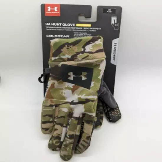 Under Armour UA Hunt Gloves Early Season ColdGear Camo Speedwipe Fleece Small