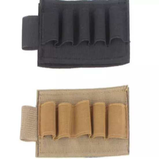 Tactical MOLLE Shotgun Shell Bag 5 Round GA Ammo Pouch Holder Carrier Military