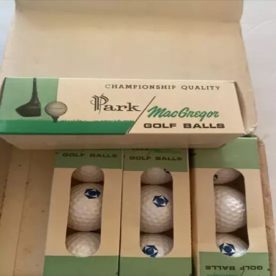 Vintage “Park Macgregor “4 New Boxes. 12 Golf Balls