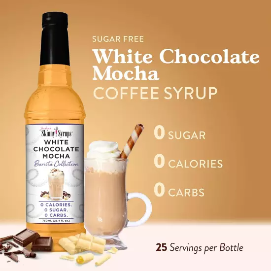 Jordan'S Skinny Syrups White Chocolate Mocha Coffee Flavoring, Sugar & Gluten Fr