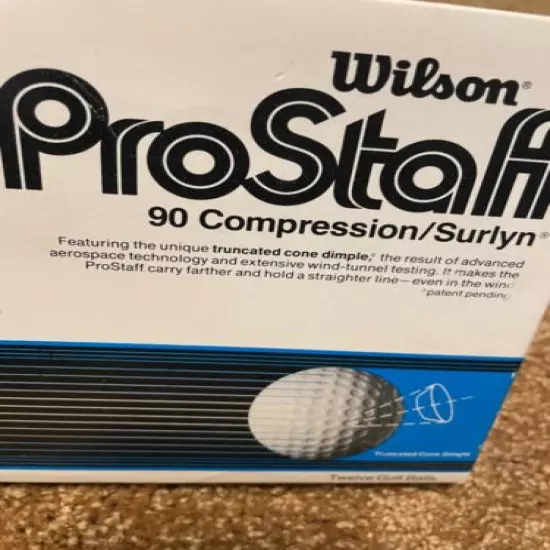 Vintage Wilson ProStaff 90 Compression Surlyn Golf Balls 12 Dozen New Old Stock