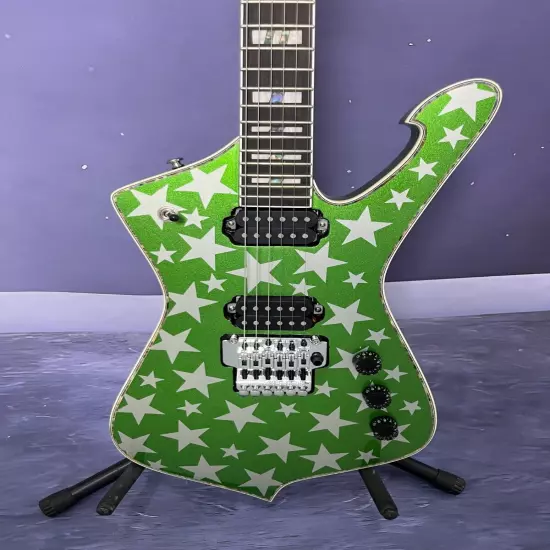 Factory Custom electric guitar ice man color stars top tremolo iban hot sale