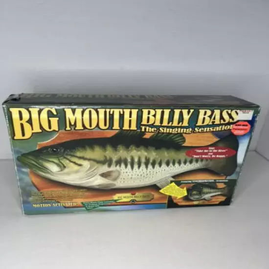 2000 Vintage Big Mouth Billy Bass The Singing Sensation Take Me to the River NEW