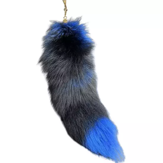 Huge Fluffy Faux Fur Fox-Tail Keychain Pompoms Bag Pendant Gift for Women Girl