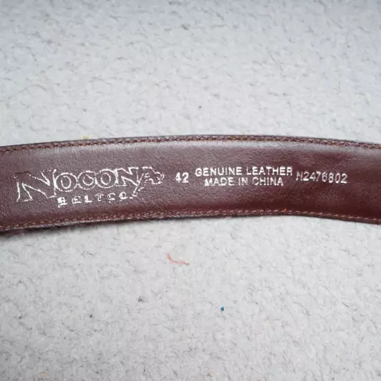 NOCONA Western Belt Brown Top Hand Genuine Leather Texas Ranger Sz 42 N2476802