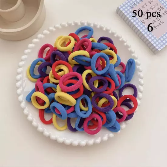 100PCS Mini Small stretchy Endless Elastics Girls kids hair Bobbles Bands