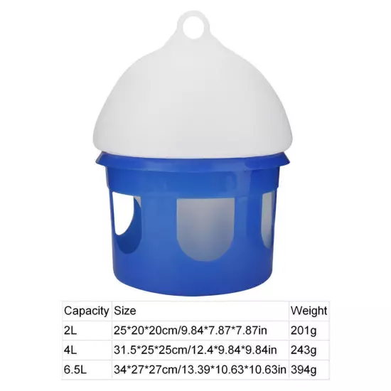 Large Capacity Automatic Bird Pigeon Feeder Water Dispenser Waterer(2L)