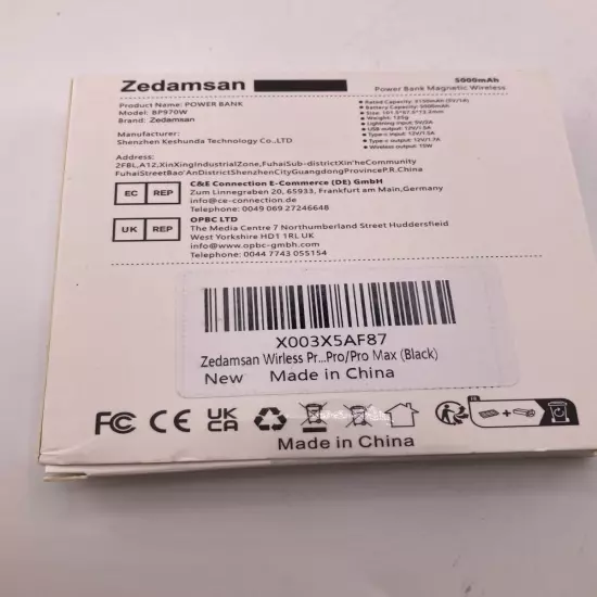 Zedamsan Power Bank 5000mAh magnetic wireless