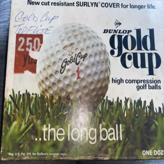 Vintage Dunlop Gold Cup Golf Balls Set - Four Sleeves Unused