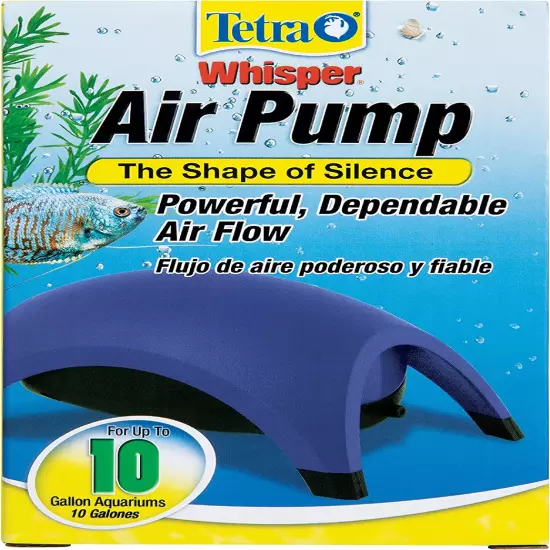 Tetra Whisper Air Pump For Fish Tank Aquarium Filter Non-ul , Up To 10 Gallons