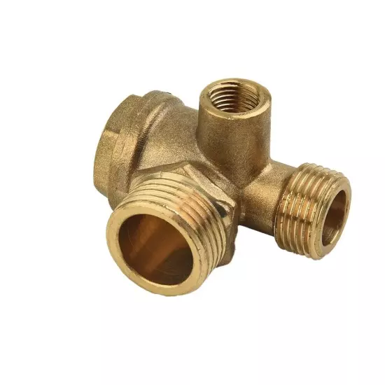 3 Port Brass Central Pneumatic 40400 Air Compressor Check Valve Thread