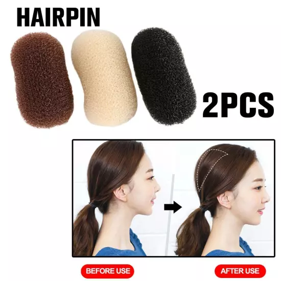 2Pcs Hair Clips Sponge Bump It Up Volume Base Hair Hair Inserts Invisible US NEW