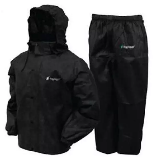 FROGG TOGGS mens All Sport Breathable Rain Jacket/Black Pants Small