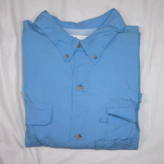 Columbia PFG Mens Short Sleeve Button Front Vented Shirt Size Large