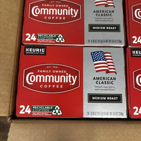 Community Coffee American Classic 96 Coffee Pods, Medium Roast, K-Cup Brewers