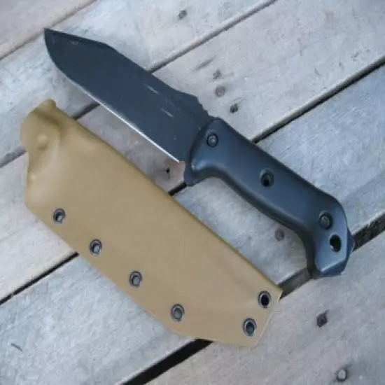 Valhalla Custom Kydex Sheath Ka-Bar Becker BK7 Kydex COYOTE BRN SHEATH ONLY